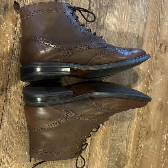 Stafford Mens 11M Brown Leather Wingtip Chukka Boots Dress Casual Lace Up EUC main image 10